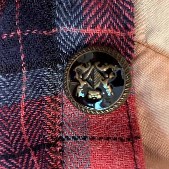 Soft Surroundings plaid sheer embroidery back panel unique tunic , size S - Picture 8 of 11